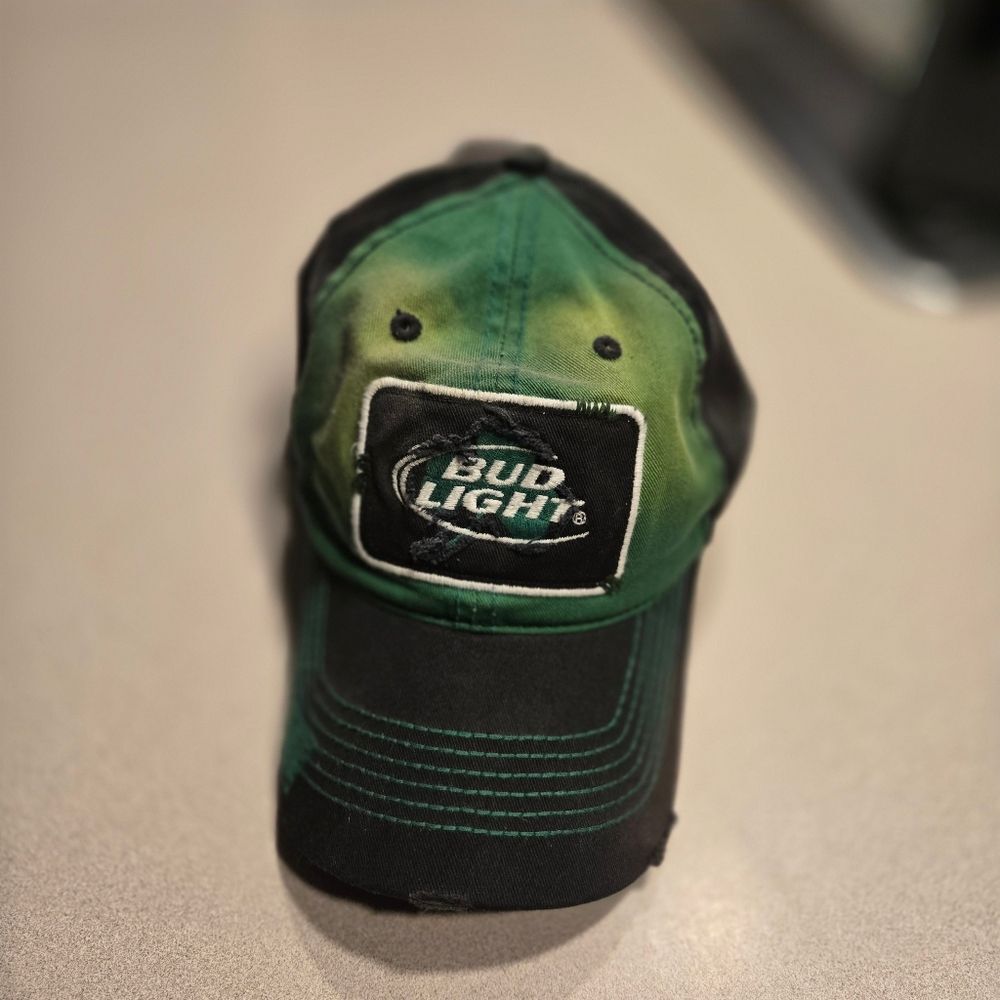 Bud Light Green and Black Baseball Cap